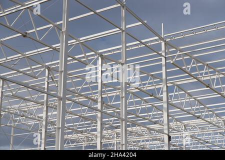 Waerehouse cantiere primo piano. Telaio in metallo Foto Stock