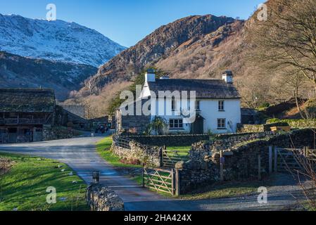 Yew Tree Farm vicino a Coniston in Cumbria Foto Stock