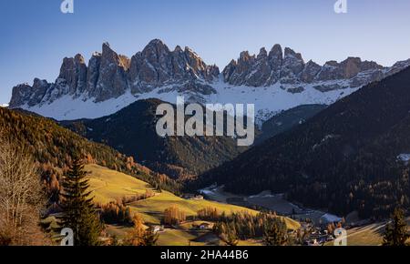 Bella San Magdalena in Val di Villnoess in Alto Adige Foto Stock