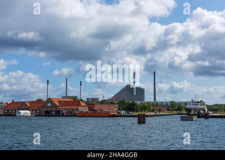 Copenhagen, Koebenhavn: Amager Bakke (Amager Hill, Amager Slope, Copenhill), è un impianto combinato di produzione di energia e calore e rifiuti Foto Stock