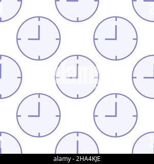 Blu chiaro orologio molto peri ripetizione senza cuciture su sfondo bianco. Foto Stock
