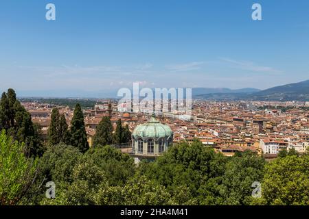 fantastica vista sulla città di firenze, dal forte di belvedere Foto Stock