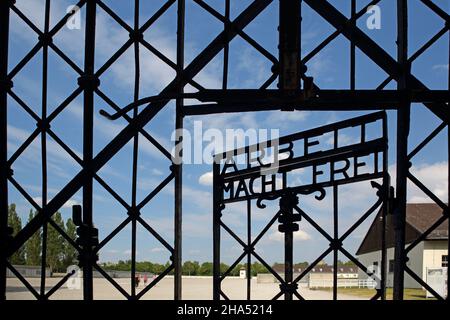 Memoriale del campo di concentramento di Dachau, Baviera superiore, Baviera, Germania Foto Stock