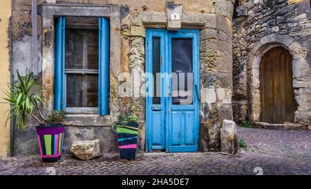 centro del villaggio a fleury d'aude. Foto Stock