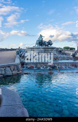 Copenaghen, Koebenhavn: Fontana di Gefion (Gefionspringvandet), in , Zelanda, Sealand, Sjaelland, Danimarca Foto Stock