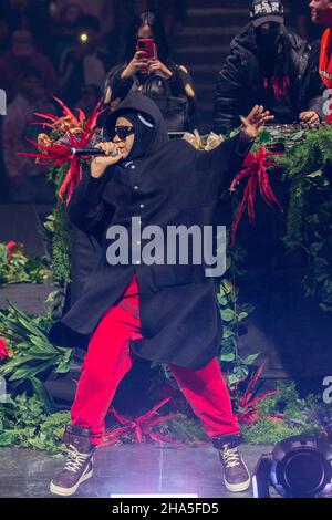 Chicago, Stati Uniti. 09th Dic 2021. Trippie Redd (Michael Lamar White II) durante il lancio dell'album Juice WRLD Day 'Fighting Demons' il 9 dicembre 2021, presso il United Center di Chicago, Illinois (Photo by Daniel DeSlover/Sipa USA) Credit: Sipa USA/Alamy Live News Foto Stock