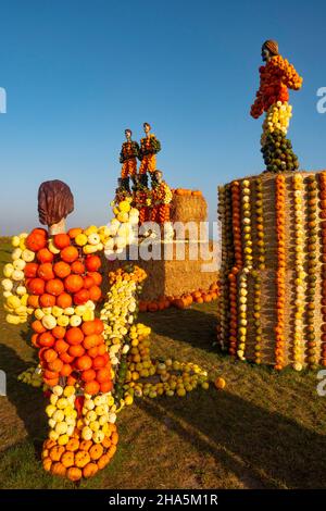 mostra di zucca al krewelshof eifel vicino mechernich,eifel,renania settentrionale-vestfalia,germania Foto Stock