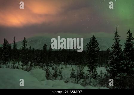 aurora boreale,pallastunturi,lapponia,finlandia Foto Stock