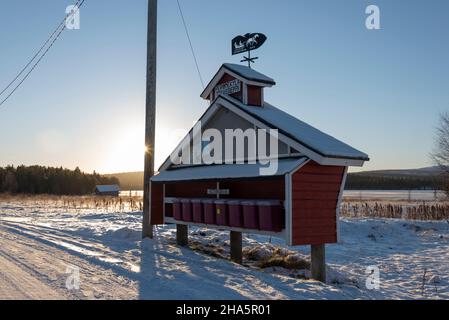 caselle postali,toras-sieppi,muonio,lapponia,finlandia Foto Stock