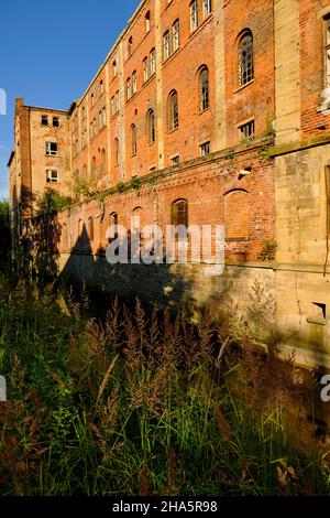 rovine industriali dell'ex veb zitza zeitz am mühlgraben, burgenlandkreis, sassonia-anhalt, germania Foto Stock