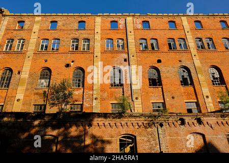 rovine industriali dell'ex veb zitza zeitz am mühlgraben, burgenlandkreis, sassonia-anhalt, germania Foto Stock