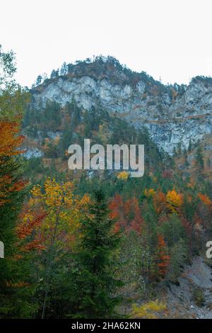 escursione nei pressi di palfau fino all'ennstaler hütte nel parco nazionale di gesäuse in stiria Foto Stock