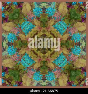 mandala,fiori,composizione Foto Stock