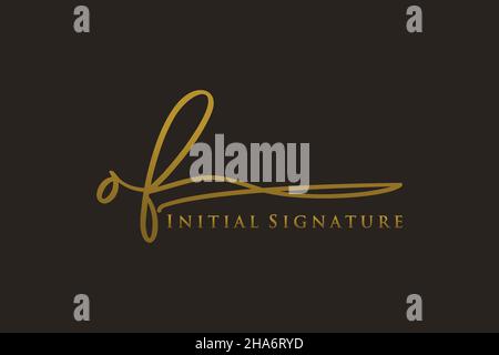 MODELLO di logo della firma della lettera Logo elegante logo di design. Disegno a mano Calligraphy Lettering Vector Illustration. Illustrazione Vettoriale