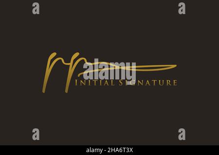 PP Letter Signature Logo Template elegante logo di design. Disegno a mano Calligraphy Lettering Vector Illustration. Illustrazione Vettoriale