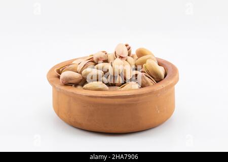 Fıstık, kuruyemiş, sağlıklı,. Severek tüketmek gerekli, Foto Stock