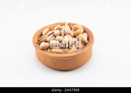 Fıstık, kuruyemiş, sağlıklı,. Severek tüketmek gerekli, Foto Stock