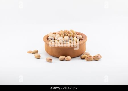 Fıstık, kuruyemiş, sağlıklı,. Severek tüketmek gerekli, Foto Stock