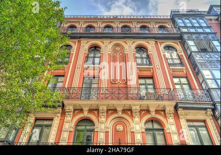 Paesaggio urbano di Bilbao, immagine HDR Foto Stock