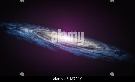 3D illustrazione di un'arte spaziale galassia a spirale Foto Stock