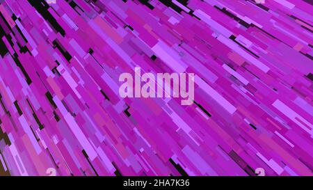 Animazione astratta di tratti di sfondo colorati che si muovono diagonalmente. Animazione. Sfondo di flusso multistrato colorato di tratti rettangolari colorati Foto Stock