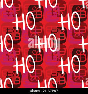 Un hohoho ridere letterinag tracciato vettoriale senza giunture Illustrazione Vettoriale