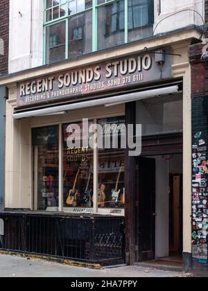 Regent Sounds Studio, Denmark Street, Londra, Regno Unito Foto Stock