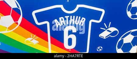 Area di Arthurs - in memoria di Arthur Labinjo-Hughes durante la partita del Campionato Sky Bet tra Birmingham City e Cardiff City a St Andrews, Birmingham, Inghilterra, il 11 dicembre 2021. Foto di Karl Newton / prime Media Images. Foto Stock