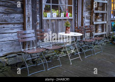 Bryggen, il centro storico molto interessante di Bergen, Norvegia Foto Stock