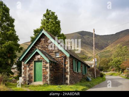 Regno Unito, Cumbria, Allerdale, Keswick, Threlkeld, Blease Road, 1885 Mission Room - Old School House Foto Stock