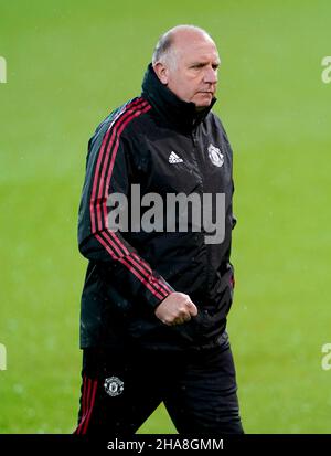 Richard Hartis, allenatore senior di goaltheping del Manchester United, davanti alla partita della Premier League a Carrow Road, Norwich. Data foto: Sabato 11 dicembre 2021. Foto Stock