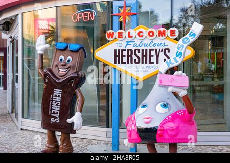 Las Vegas, MAR 22 2021 - segno del mondo del cioccolato di Hershey Foto Stock