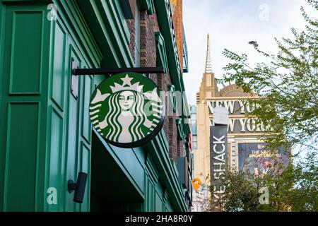 Las Vegas, MAR 22 2021 - segno del caffè Starbucks Foto Stock