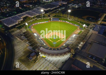 Una vista aerea dei campi della famiglia americana di Phoenix, martedì 2 marzo 2021, a Phoenix. Lo stadio è la sede degli allenamenti primaverili del Milwaukee B. Foto Stock