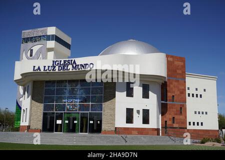 Il tempio del megachurch evangelico con sede in Messico la Luz del Mundo, martedì 2 marzo 2021, a Phoenix. K Foto Stock