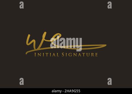 LOGO FIRMATO con lettera MODELLO DI logo ELEGANTE. Disegno a mano Calligraphy Lettering Vector Illustration. Illustrazione Vettoriale