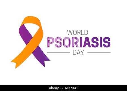 Giornata mondiale della psoriasi icona del logo isolato Illustrazione Vettoriale