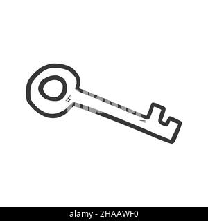 Icona a forma di barattone. Stile di schizzo del doodle disegnato a mano. Tasto semplice linea di disegno. Illustrazione vettoriale isolata. Illustrazione Vettoriale