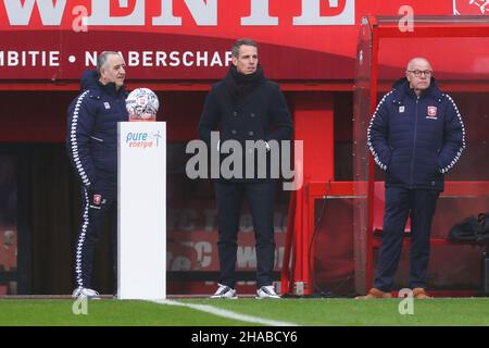 Enschede, Paesi Bassi. 12th Dic 2021. ENSCHEDE, PAESI BASSI - DICEMBRE 12: WOUT Brama del FC Twente durante la partita olandese Eredivie tra FC Twente e RKC Waalwijk a Grolsch teste il 12 Dicembre 2021 a Enschede, Paesi Bassi (Foto di Marcel ter Bals/Orange Pictures) Credit: Orange Pics BV/Alamy Live News Foto Stock