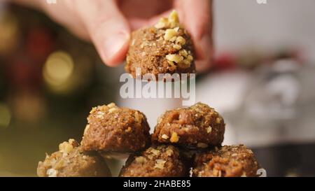 Greco tradizionale dessert di Natale melomakarona Foto Stock