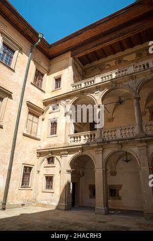 Castello di Nowy Wisnicz, Bochnia County, Piccola Polonia voivodato, Polonia Foto Stock