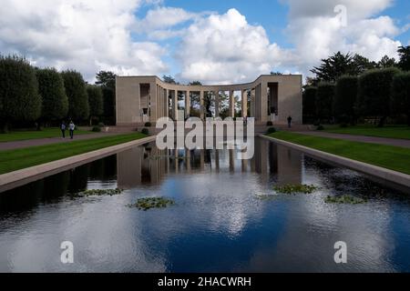 Francia, Normandia, il 2020-10-11. Cimitero solenne per gli americani caduti durante la seconda guerra mondiale. Fotografia di Martin Bertrand. Francia, Normandie Foto Stock