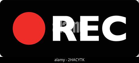 Icona semplice per la registrazione. Illustrazione Vettoriale