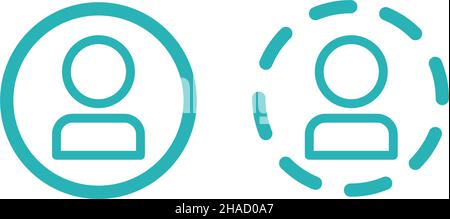 Semplice icona Web disponibile per account e profili. Illustrazione Vettoriale