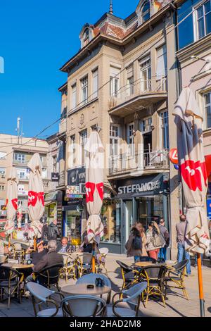 Obrenovićeva, strada pedonale principale, Niš, Serbia Foto Stock