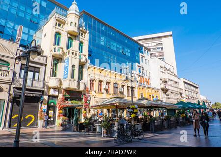 Obrenovićeva, strada pedonale principale, Niš, Serbia Foto Stock