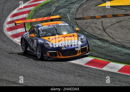 BARCELLONA, SPAGNA - 10 maggio 2014: Una bella vista sul circuito Porsche supercup di Barcellona Catalunya Pirelli in Spagna Foto Stock