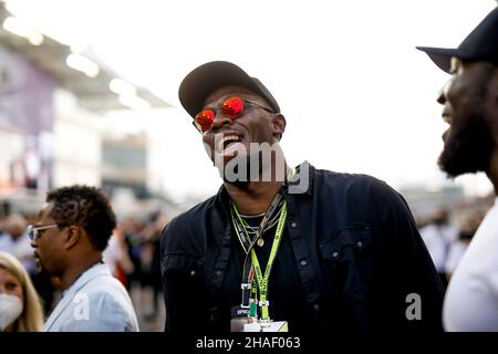 Abu Dhabi. 12th dicembre 2021. Usain Bolt durante la Formula 1 Etihad Airways Abu Dhabi Grand Prix 2021, 22th round del FIA Formula uno World Championship 2021 dal 10 al 12 dicembre 2021 sul circuito di Yas Marina, a Yas Island, Abu Dhabi - Photo DPPI Foto Stock