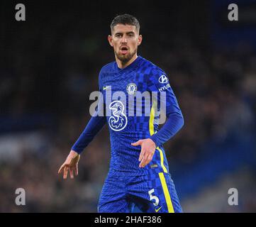 Londra, Regno Unito. 11th Dic 2021. 11 dicembre - Chelsea contro Leeds United - Premier League - Stamford Bridge Jorginho durante la partita della Premier League a Stamford Bridge, Londra. Picture Credit : Credit: Mark Pain/Alamy Live News Foto Stock