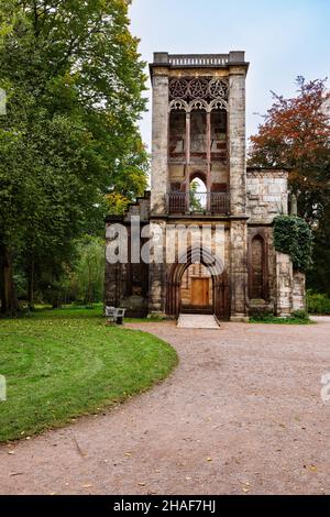 Tempelherrenhaus nel Parco an der ILM a Weimar, Turingia, Germania. Foto Stock